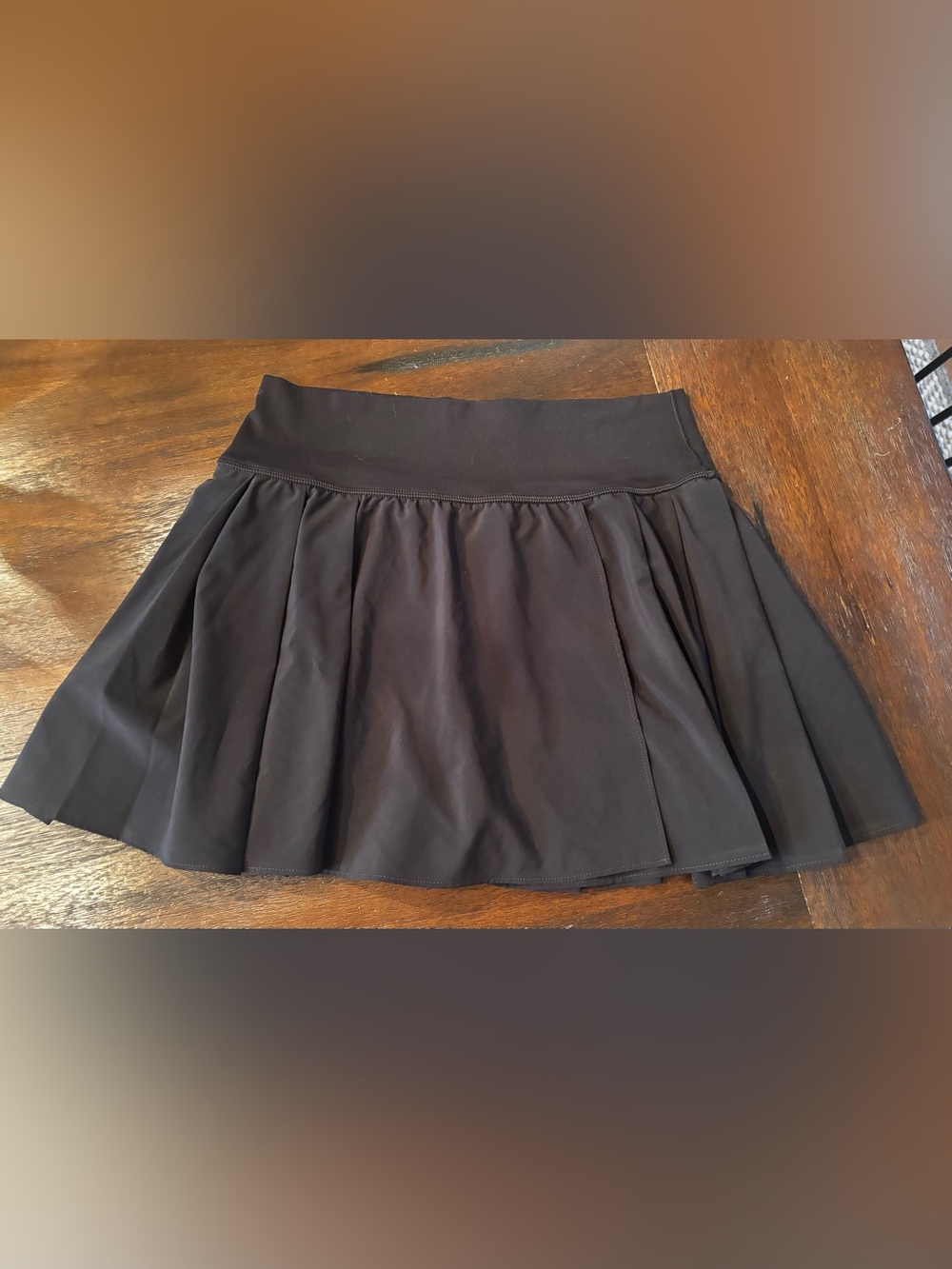 aerie Black Pleated Circle Skirt